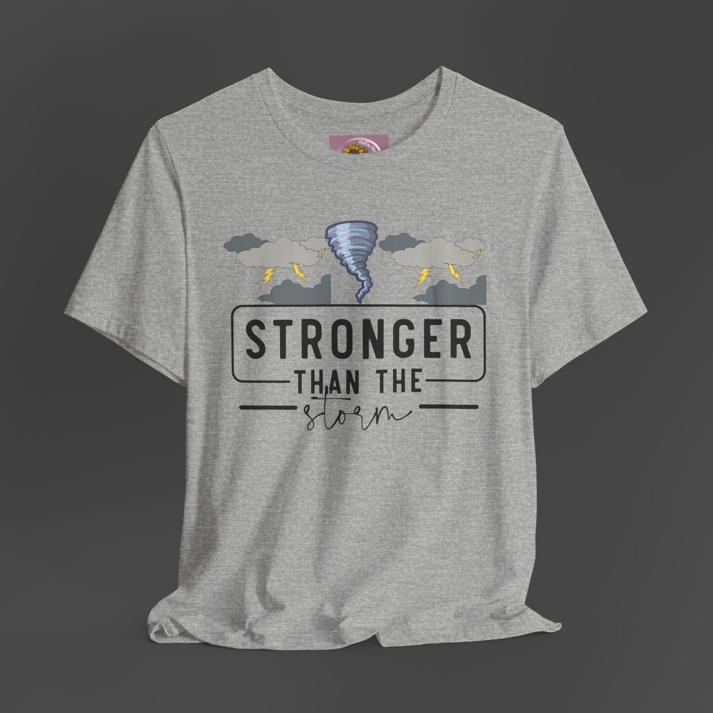 Stronger Than The Storm- Stormy Weather- Addiction Recovery- Unisex Short Sleeve Tee - Mental Health Wear TN