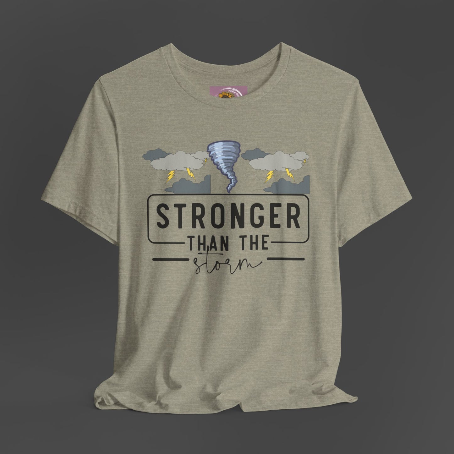 Stronger Than The Storm- Stormy Weather- Addiction Recovery- Unisex Short Sleeve Tee - Mental Health Wear TN