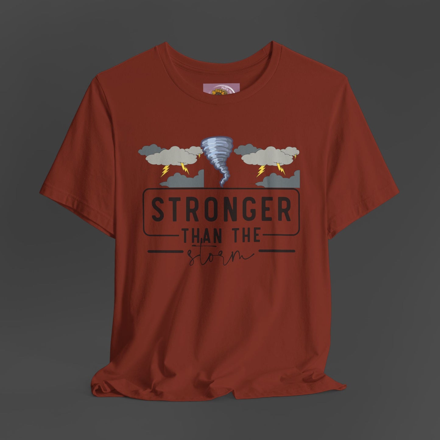 Stronger Than The Storm- Stormy Weather- Addiction Recovery- Unisex Short Sleeve Tee - Mental Health Wear TN
