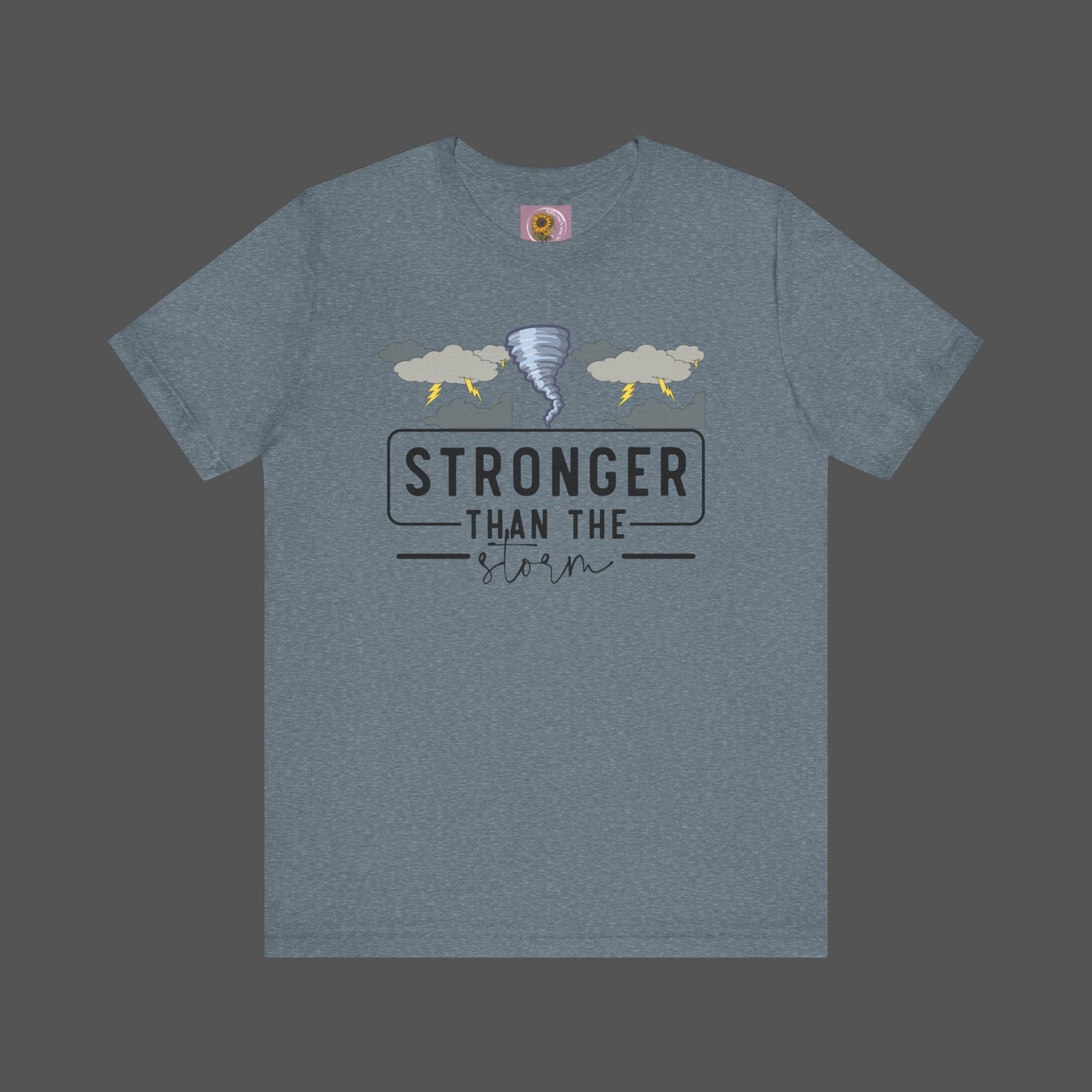 Stronger Than The Storm- Stormy Weather- Addiction Recovery- Unisex Short Sleeve Tee - Mental Health Wear TN