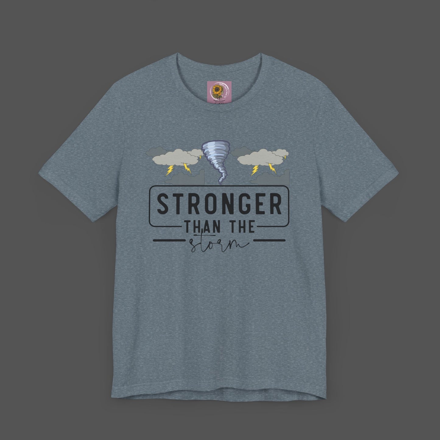 Stronger Than The Storm- Stormy Weather- Addiction Recovery- Unisex Short Sleeve Tee - Mental Health Wear TN