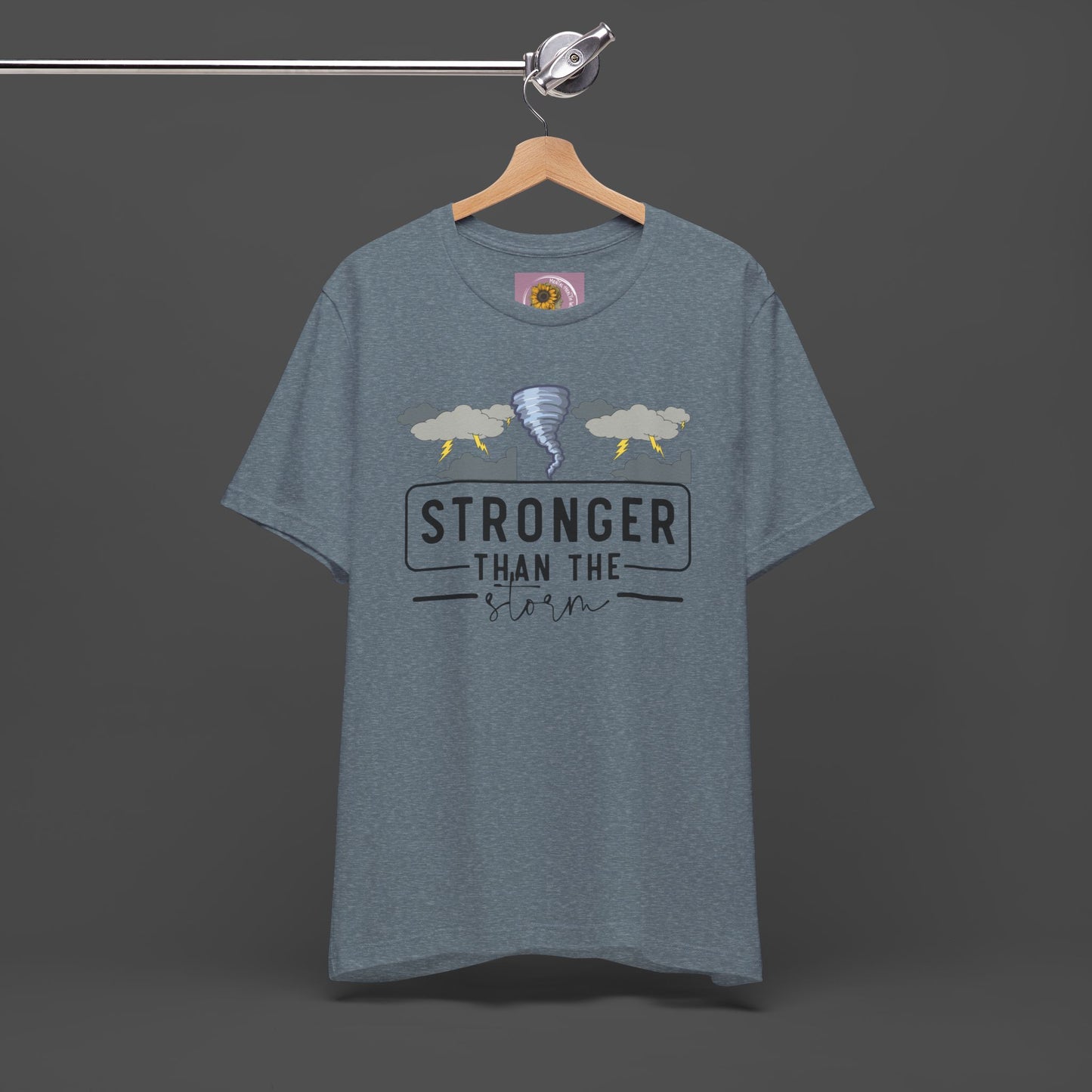 Stronger Than The Storm- Stormy Weather- Addiction Recovery- Unisex Short Sleeve Tee - Mental Health Wear TN