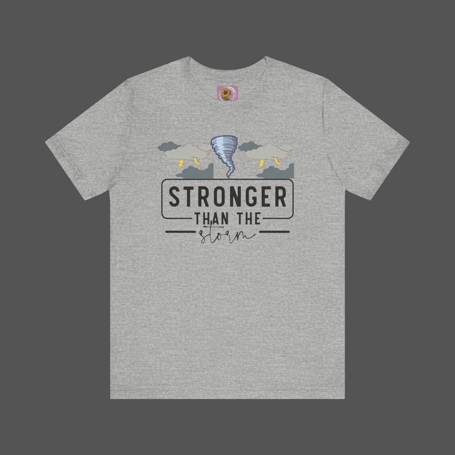 Stronger Than The Storm- Stormy Weather- Addiction Recovery- Unisex Short Sleeve Tee - Mental Health Wear TN