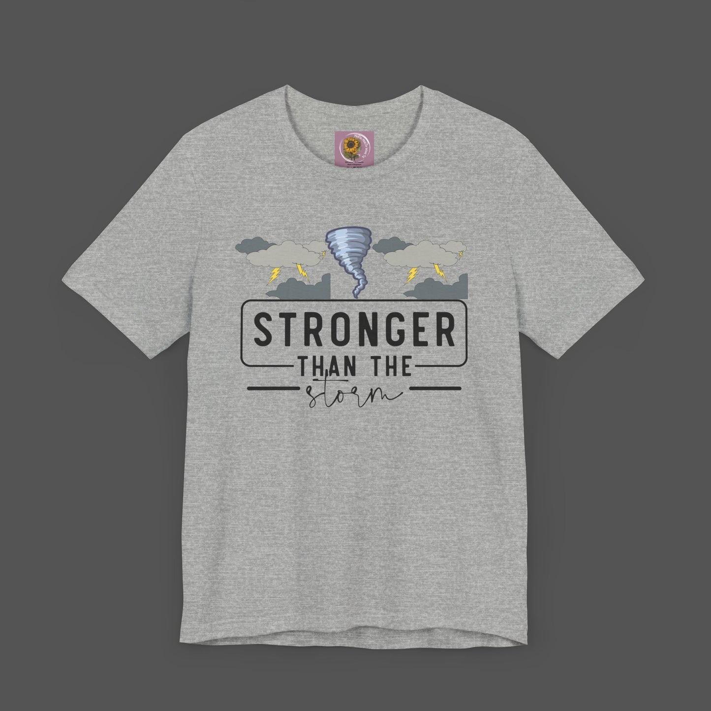 Stronger Than The Storm- Stormy Weather- Addiction Recovery- Unisex Short Sleeve Tee - Mental Health Wear TN