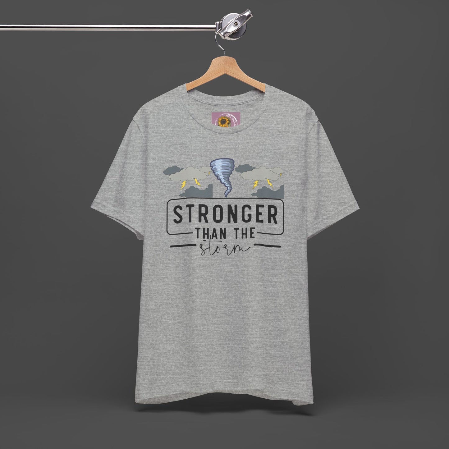 Stronger Than The Storm- Stormy Weather- Addiction Recovery- Unisex Short Sleeve Tee - Mental Health Wear TN