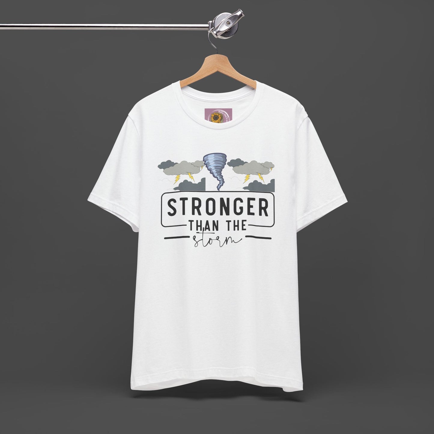 Stronger Than The Storm- Stormy Weather- Addiction Recovery- Unisex Short Sleeve Tee - Mental Health Wear TN
