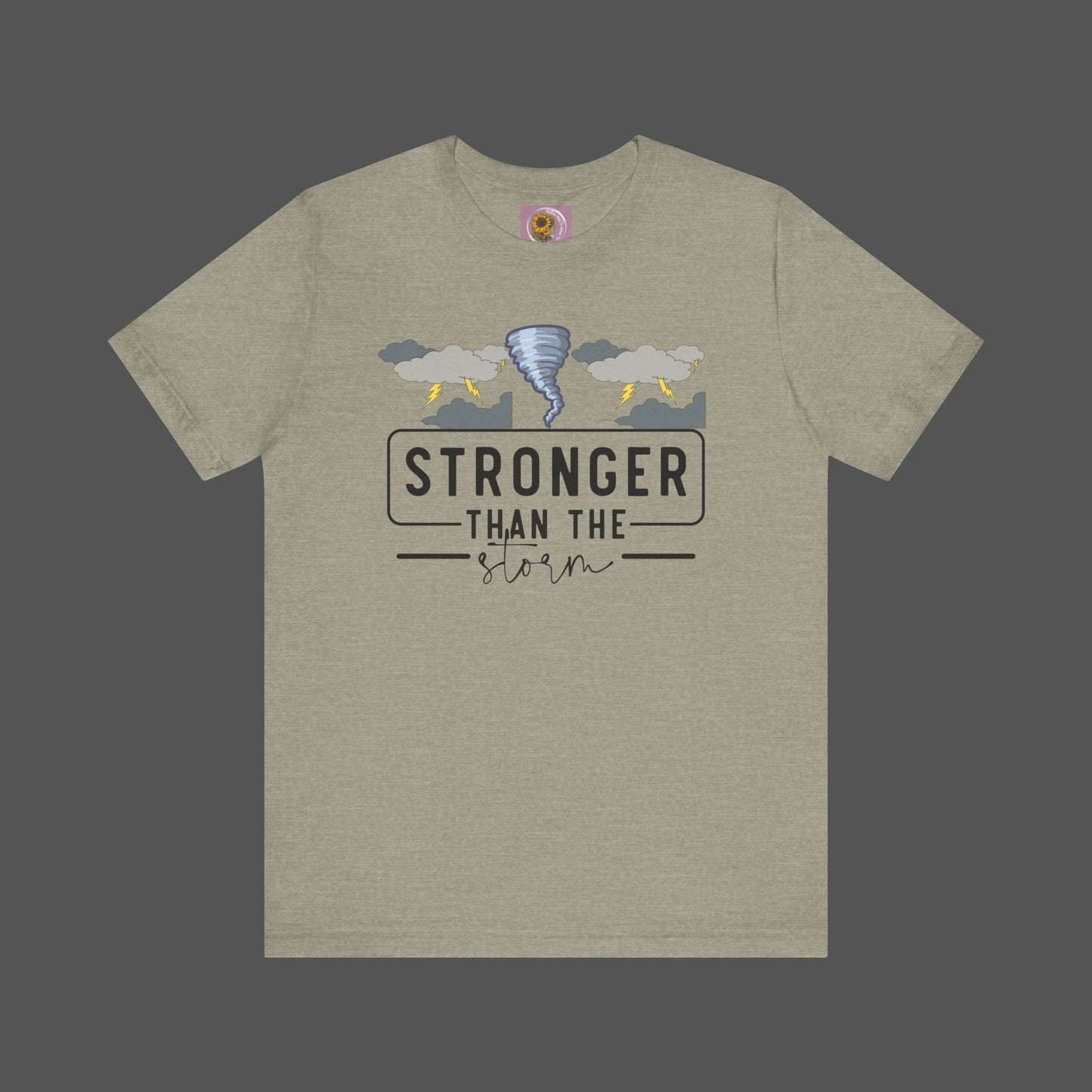 Stronger Than The Storm- Stormy Weather- Addiction Recovery- Unisex Short Sleeve Tee - Mental Health Wear TN