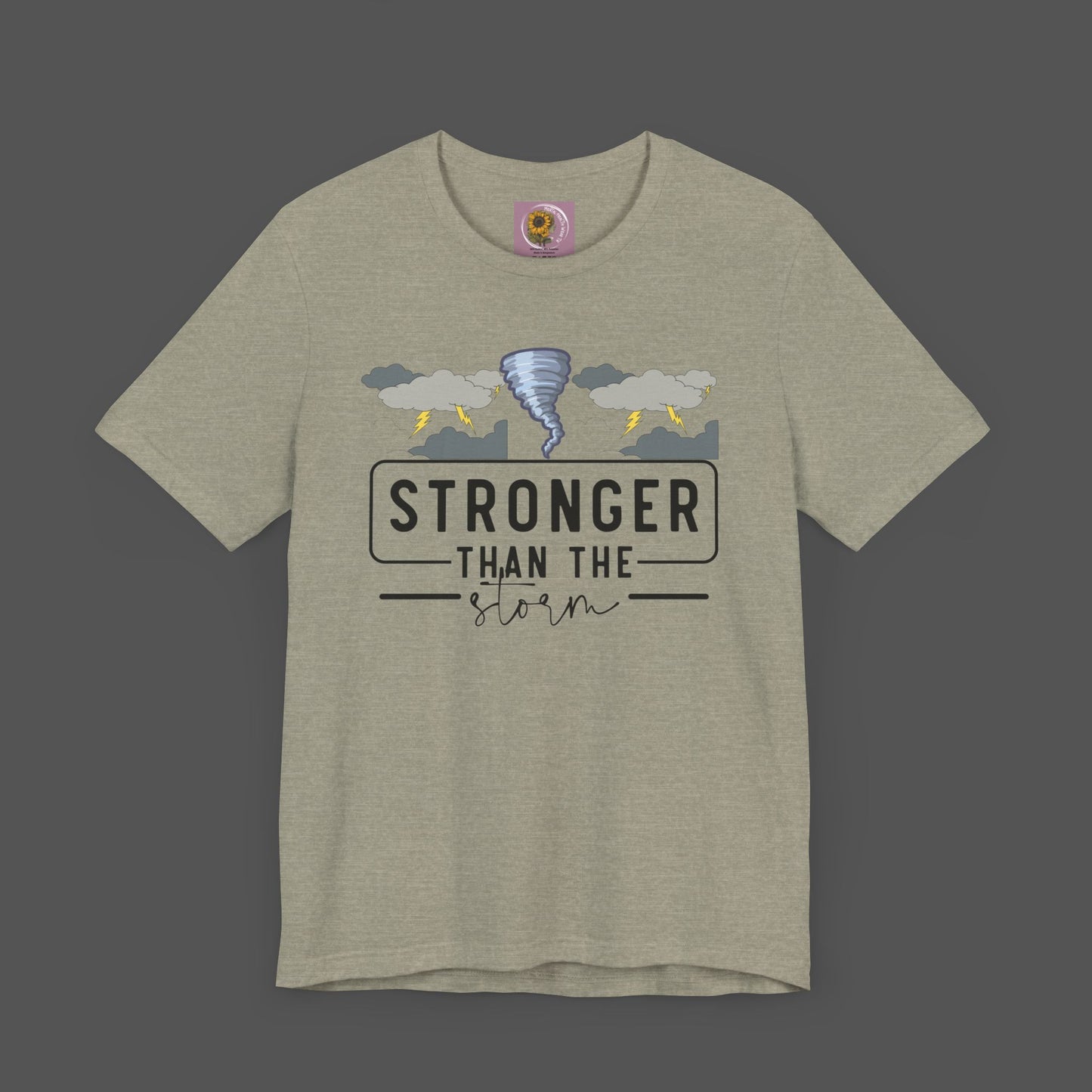 Stronger Than The Storm- Stormy Weather- Addiction Recovery- Unisex Short Sleeve Tee - Mental Health Wear TN