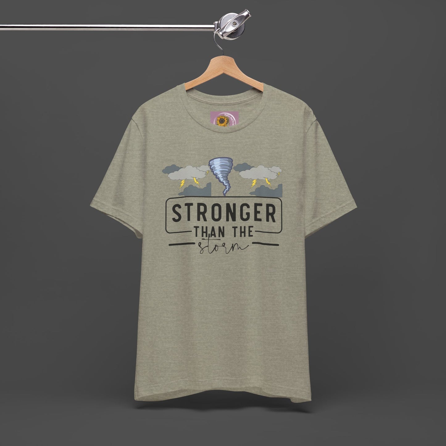 Stronger Than The Storm- Stormy Weather- Addiction Recovery- Unisex Short Sleeve Tee - Mental Health Wear TN