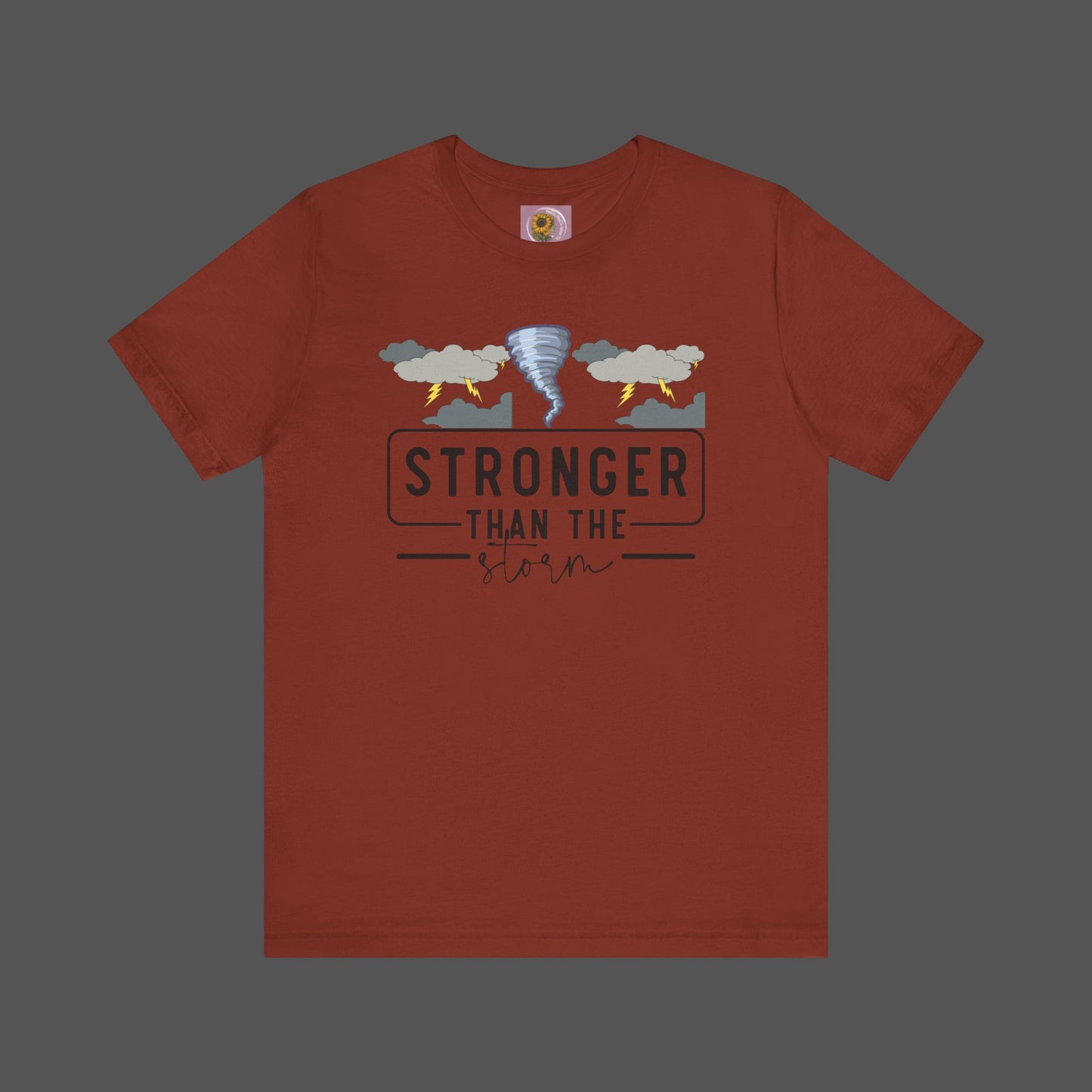 Stronger Than The Storm- Stormy Weather- Addiction Recovery- Unisex Short Sleeve Tee - Mental Health Wear TN
