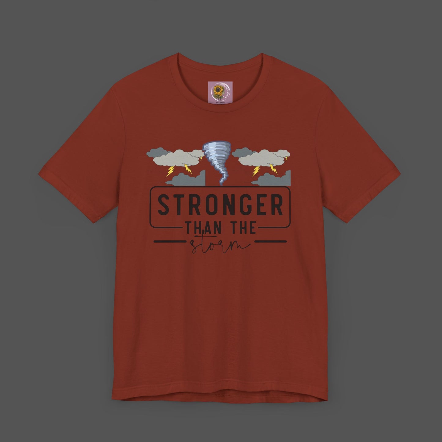 Stronger Than The Storm- Stormy Weather- Addiction Recovery- Unisex Short Sleeve Tee - Mental Health Wear TN