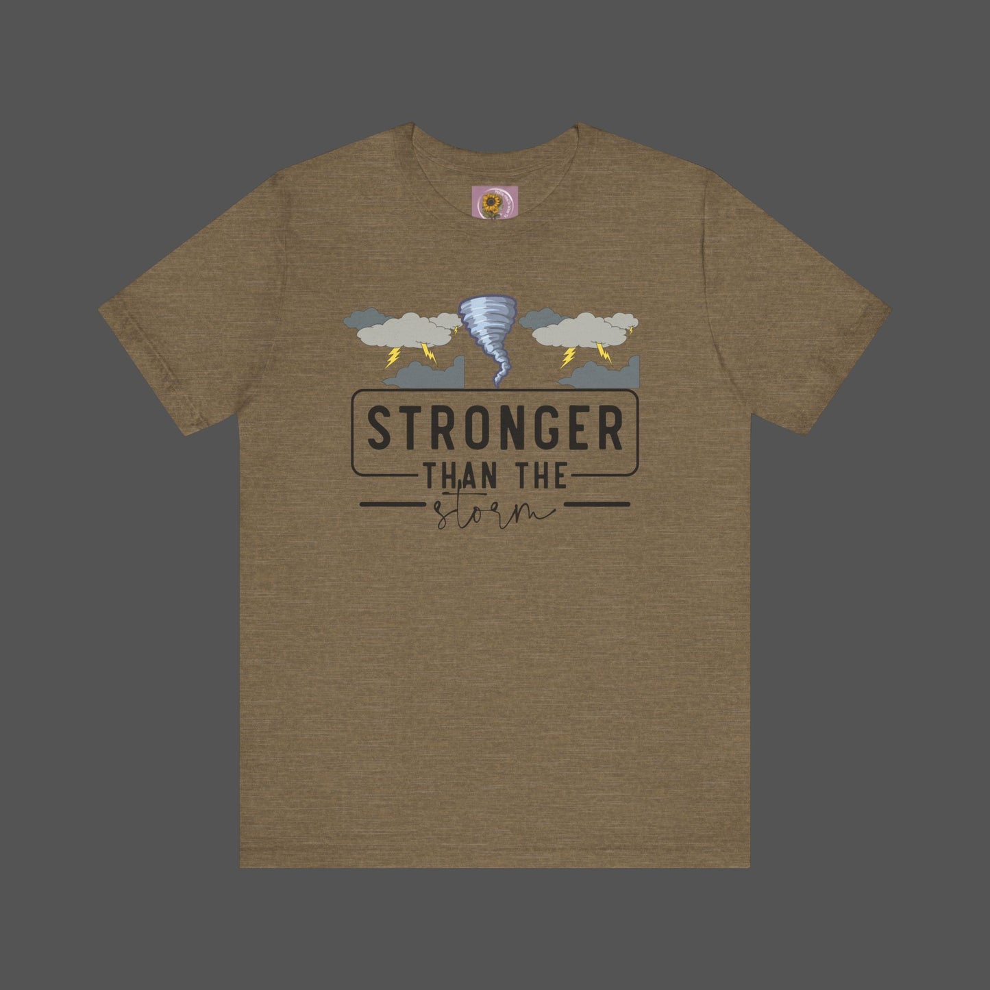 Stronger Than The Storm- Stormy Weather- Addiction Recovery- Unisex Short Sleeve Tee - Mental Health Wear TN