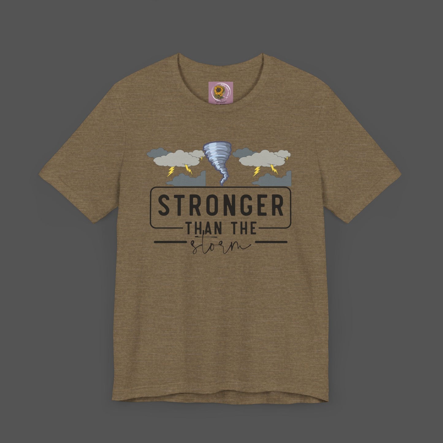 Stronger Than The Storm- Stormy Weather- Addiction Recovery- Unisex Short Sleeve Tee - Mental Health Wear TN