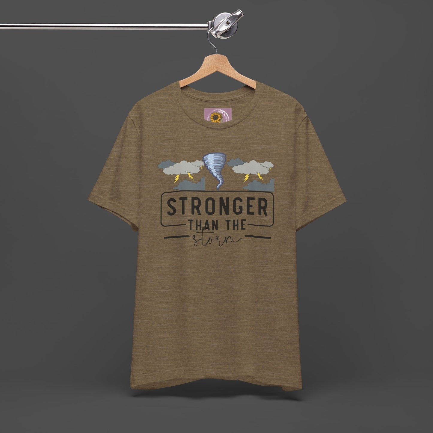 Stronger Than The Storm- Stormy Weather- Addiction Recovery- Unisex Short Sleeve Tee - Mental Health Wear TN