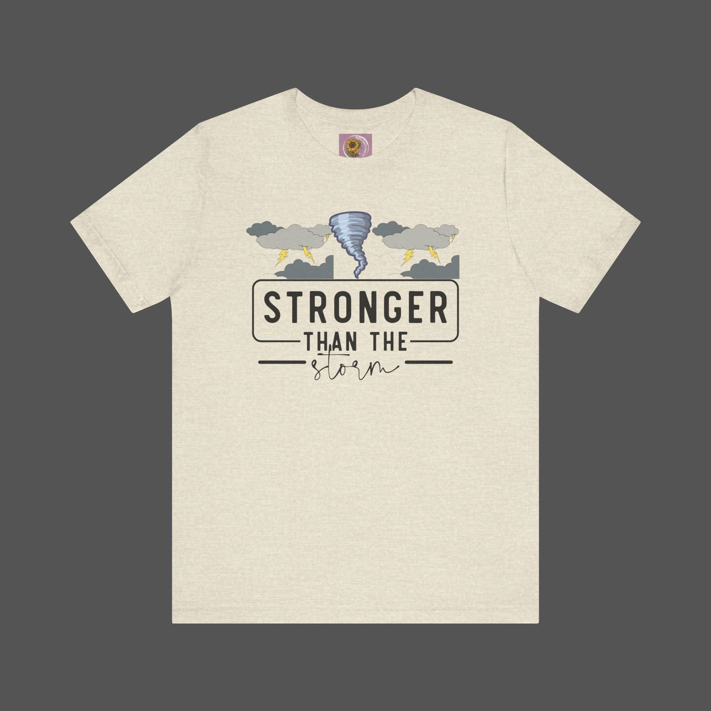 Stronger Than The Storm- Stormy Weather- Addiction Recovery- Unisex Short Sleeve Tee - Mental Health Wear TN