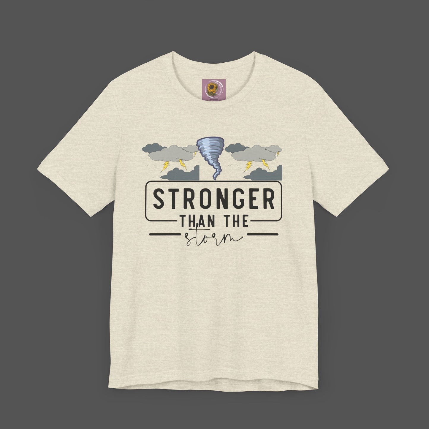 Stronger Than The Storm- Stormy Weather- Addiction Recovery- Unisex Short Sleeve Tee - Mental Health Wear TN