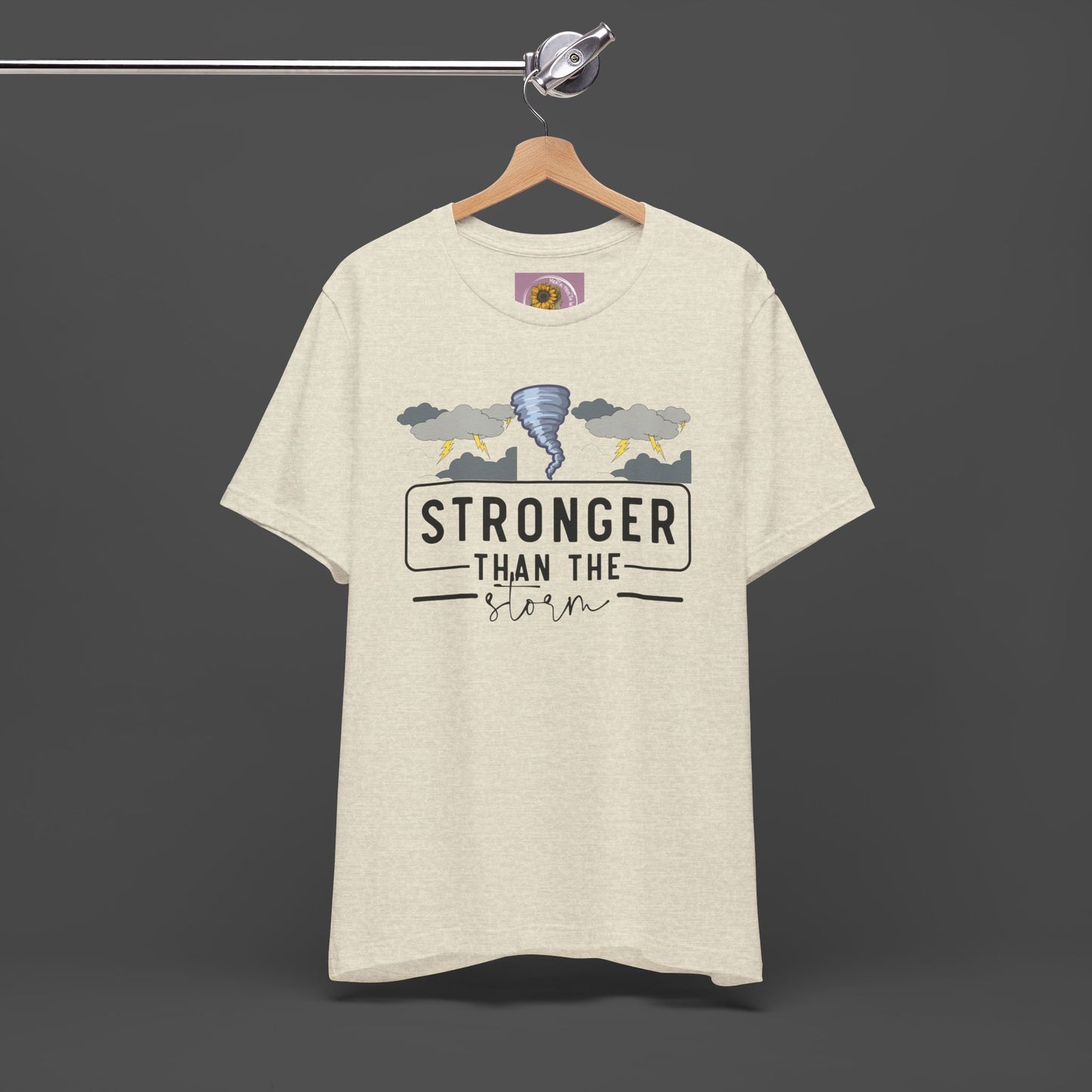 Stronger Than The Storm- Stormy Weather- Addiction Recovery- Unisex Short Sleeve Tee - Mental Health Wear TN