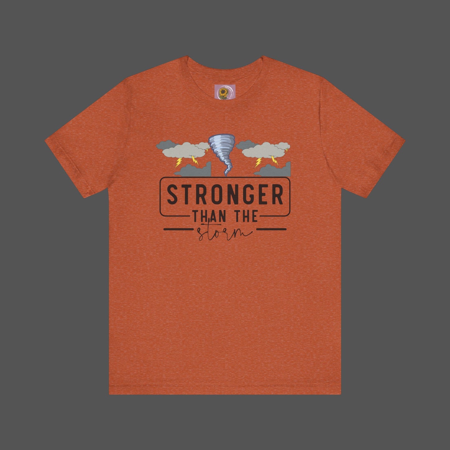 Stronger Than The Storm- Stormy Weather- Addiction Recovery- Unisex Short Sleeve Tee - Mental Health Wear TN