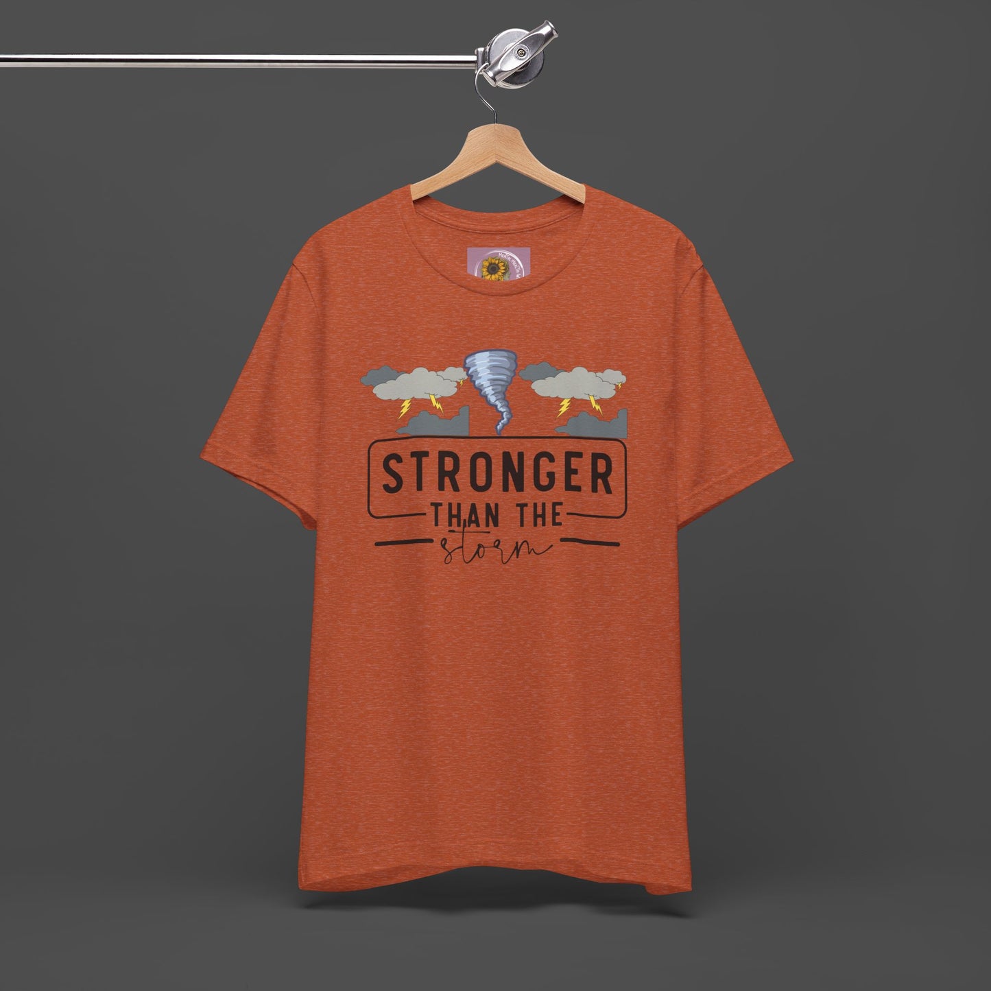 Stronger Than The Storm- Stormy Weather- Addiction Recovery- Unisex Short Sleeve Tee - Mental Health Wear TN