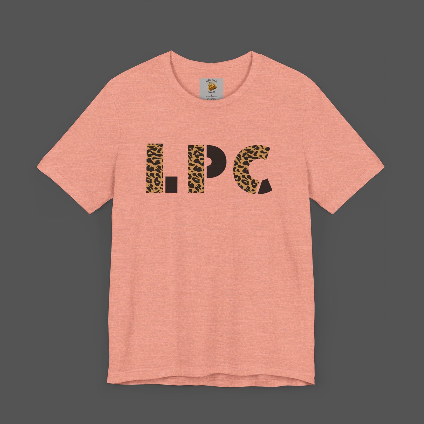 Cheetah Printed Licensed Professional Counselor- Unisex Short Sleeve Tee - Mental Health Wear TN