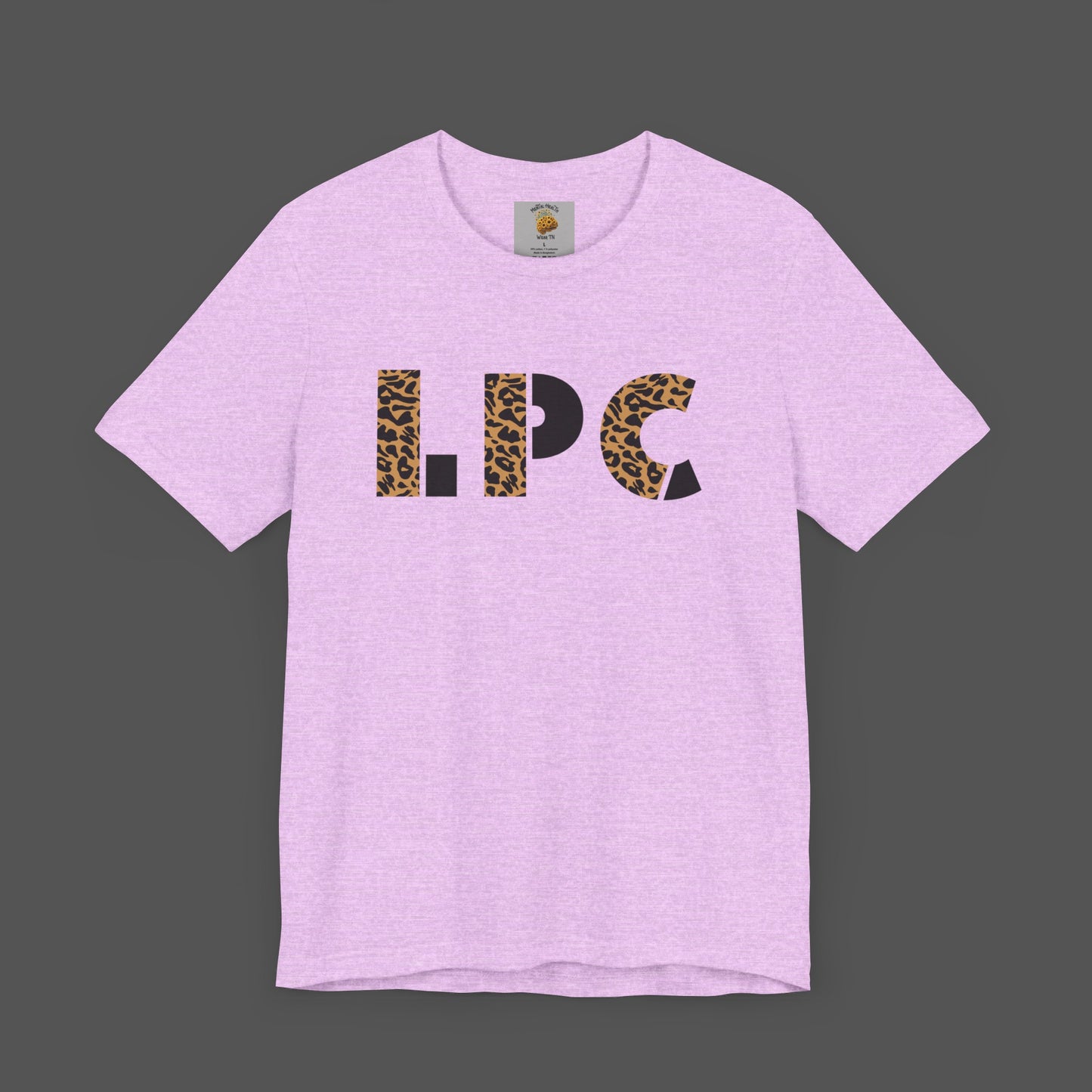 Cheetah Printed Licensed Professional Counselor- Unisex Short Sleeve Tee - Mental Health Wear TN