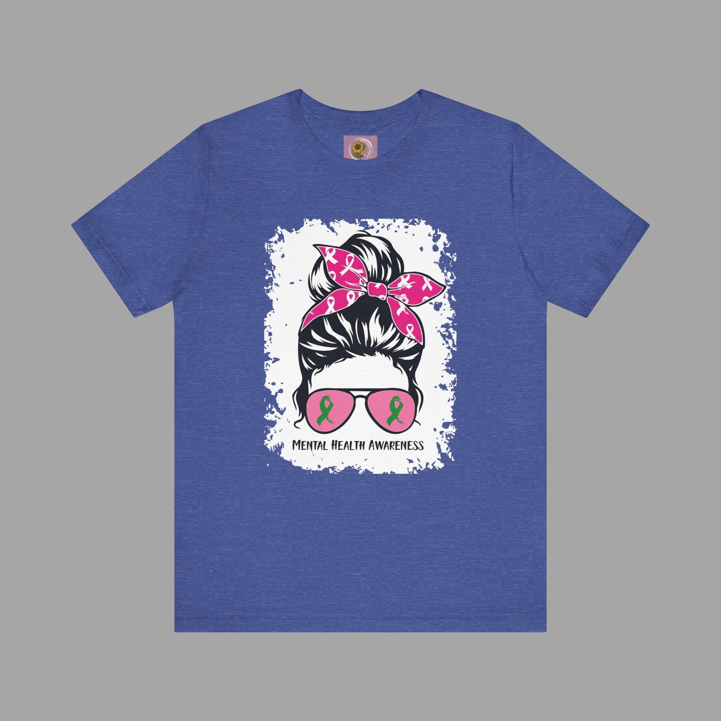 Mental Health Awareness - Messy Bun Mom -Unisex Short Sleeve Tee - Mental Health Wear TN