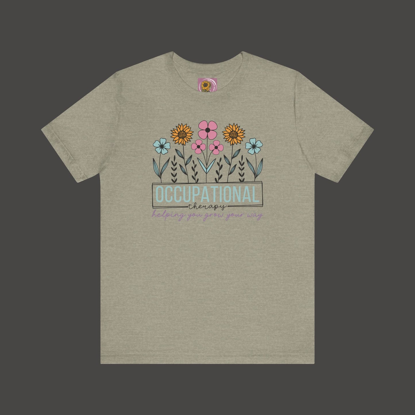 Occupational Therapist Tee - Wildflower Design Tee Shirt - Mental Health Wear TN