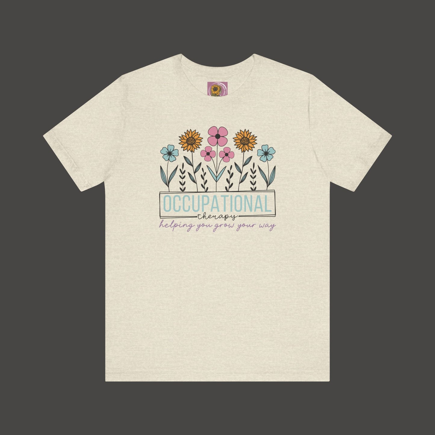 Occupational Therapist Tee - Wildflower Design Tee Shirt - Mental Health Wear TN