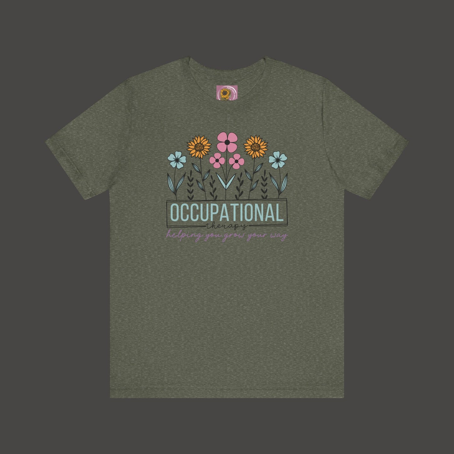 Occupational Therapist Tee - Wildflower Design Tee Shirt - Mental Health Wear TN