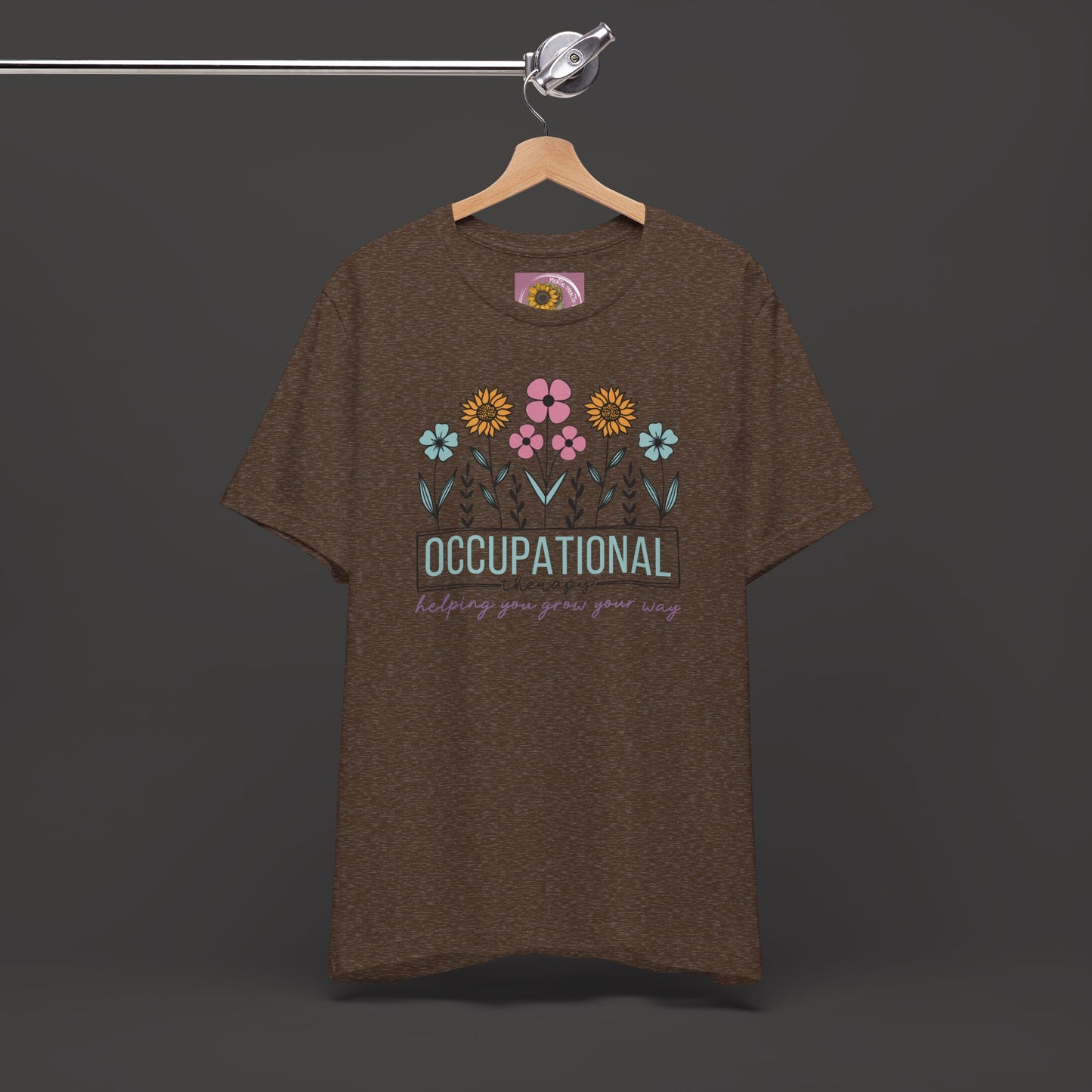 Occupational Therapist Tee - Wildflower Design Tee Shirt - Mental Health Wear TN