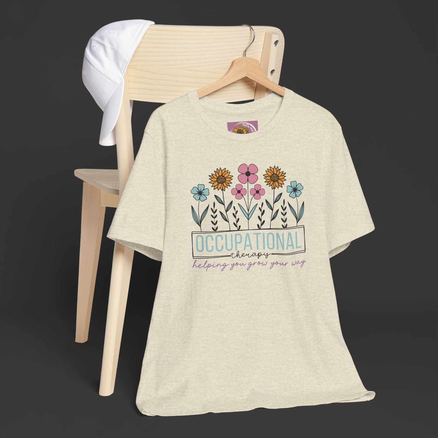 Occupational Therapist Tee - Wildflower Design Tee Shirt - Mental Health Wear TN