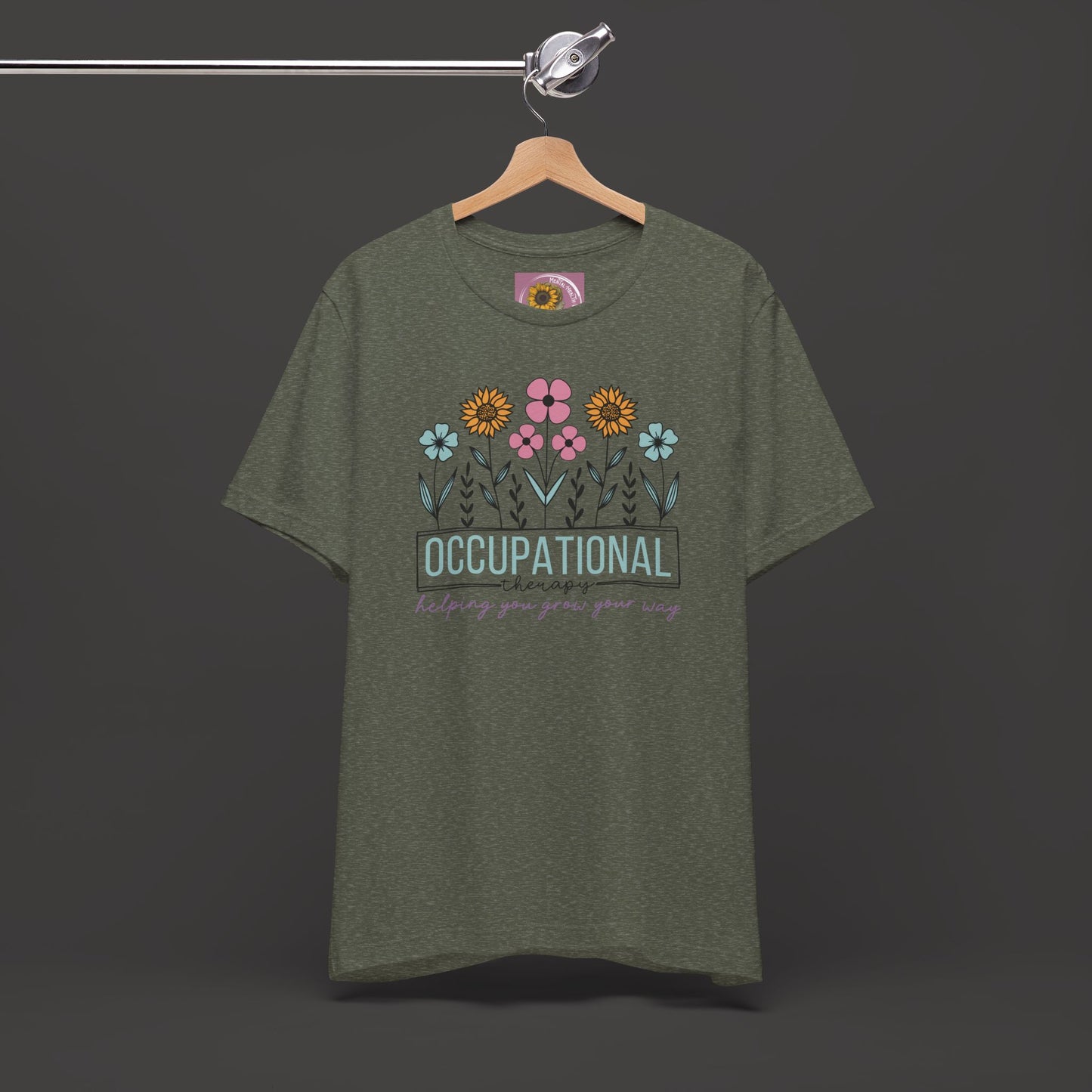 Occupational Therapist Tee - Wildflower Design Tee Shirt - Mental Health Wear TN