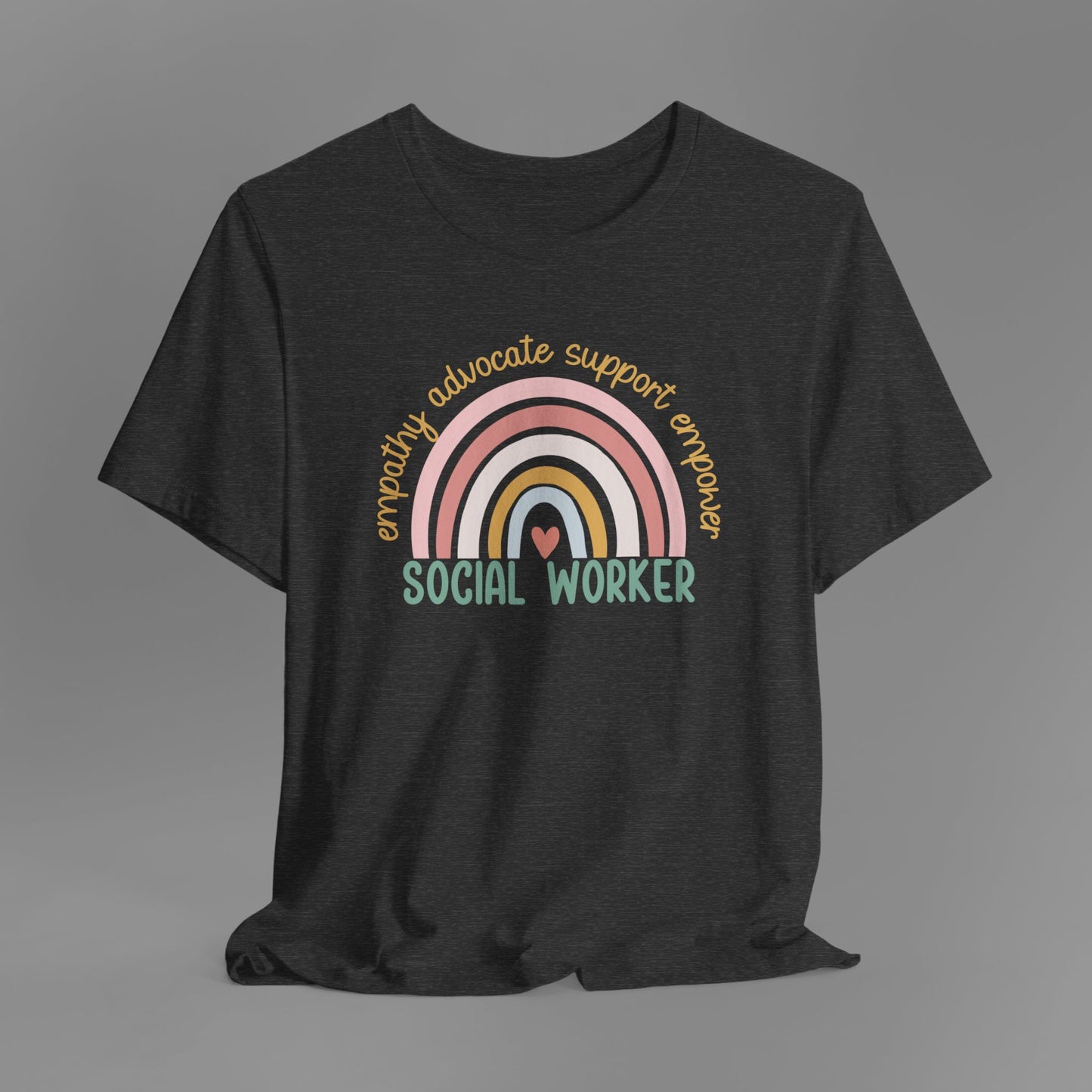 Rainbow Social Worker - Unisex Short Sleeve Tee - Mental Health Wear TN