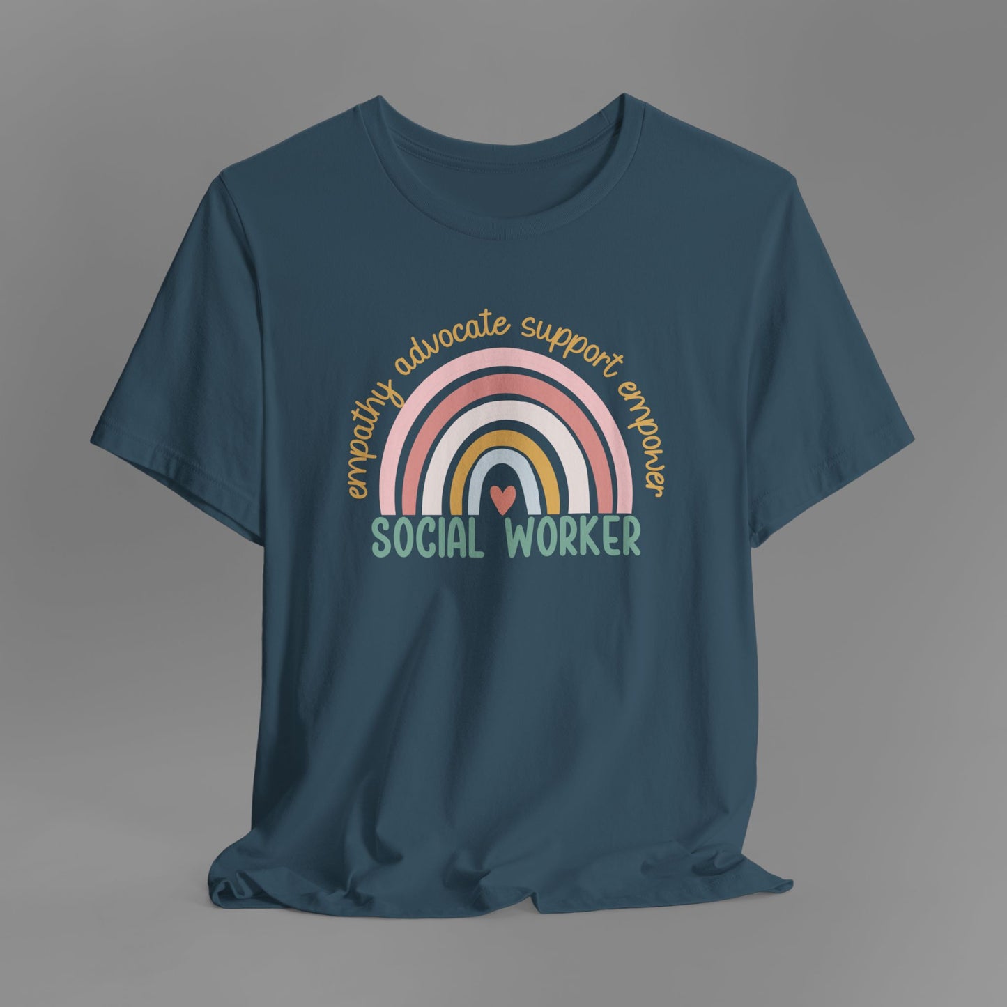 Rainbow Social Worker - Unisex Short Sleeve Tee - Mental Health Wear TN