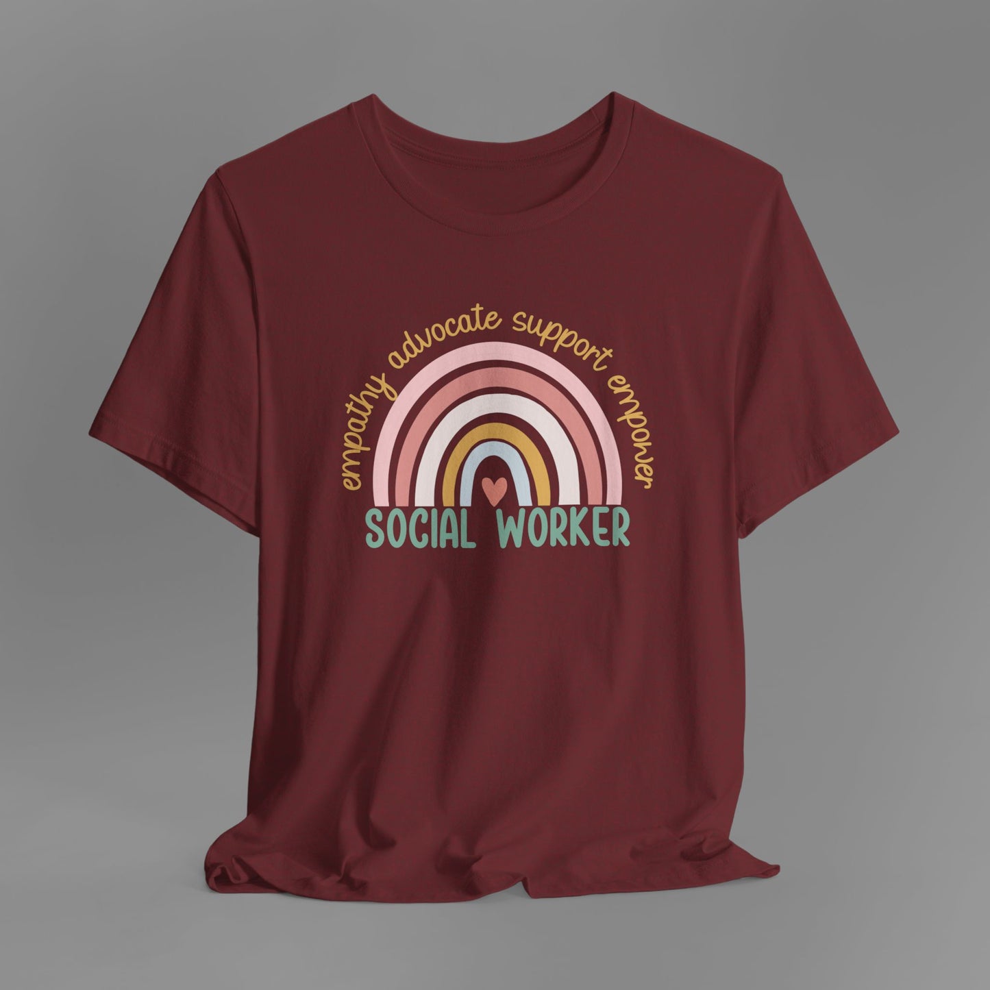 Rainbow Social Worker - Unisex Short Sleeve Tee - Mental Health Wear TN