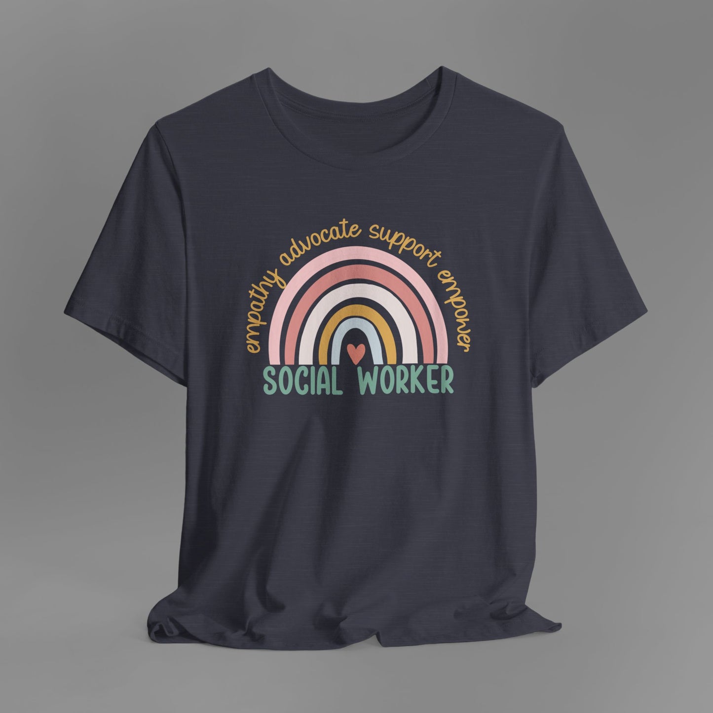 Rainbow Social Worker - Unisex Short Sleeve Tee - Mental Health Wear TN