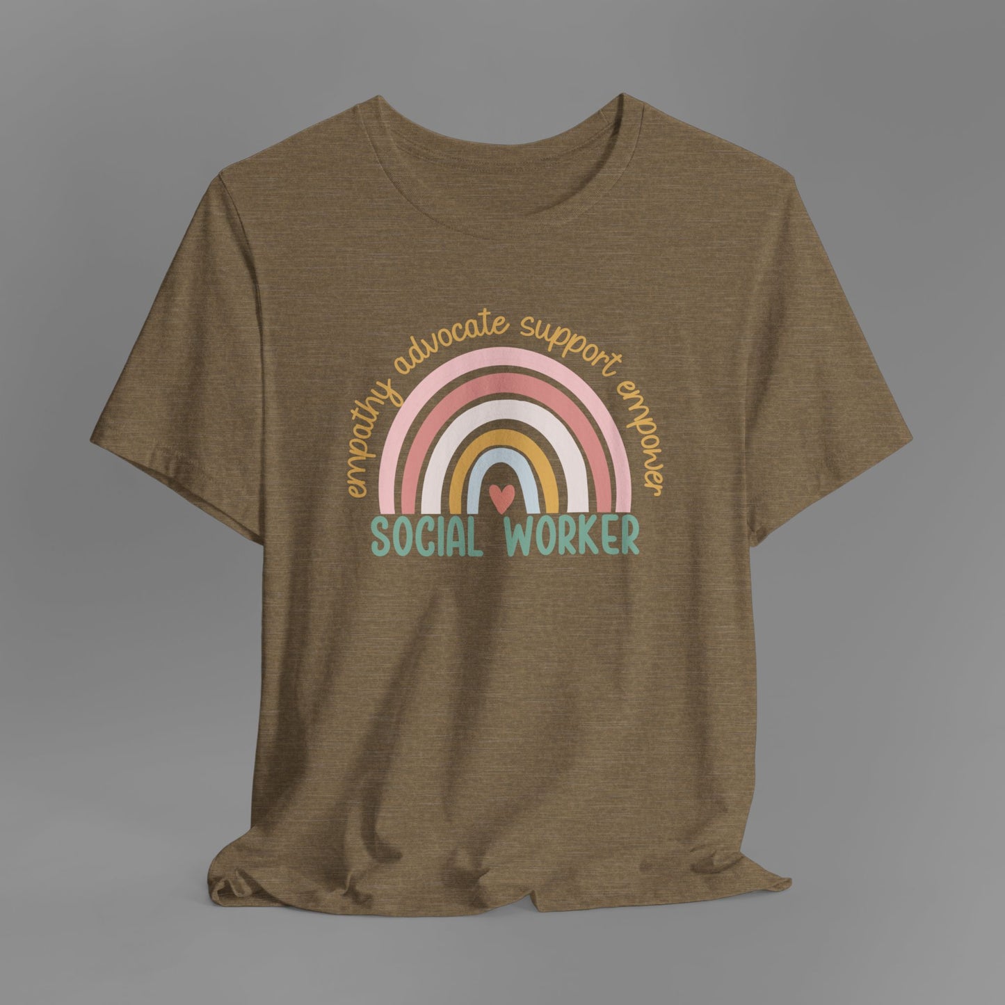 Rainbow Social Worker - Unisex Short Sleeve Tee - Mental Health Wear TN