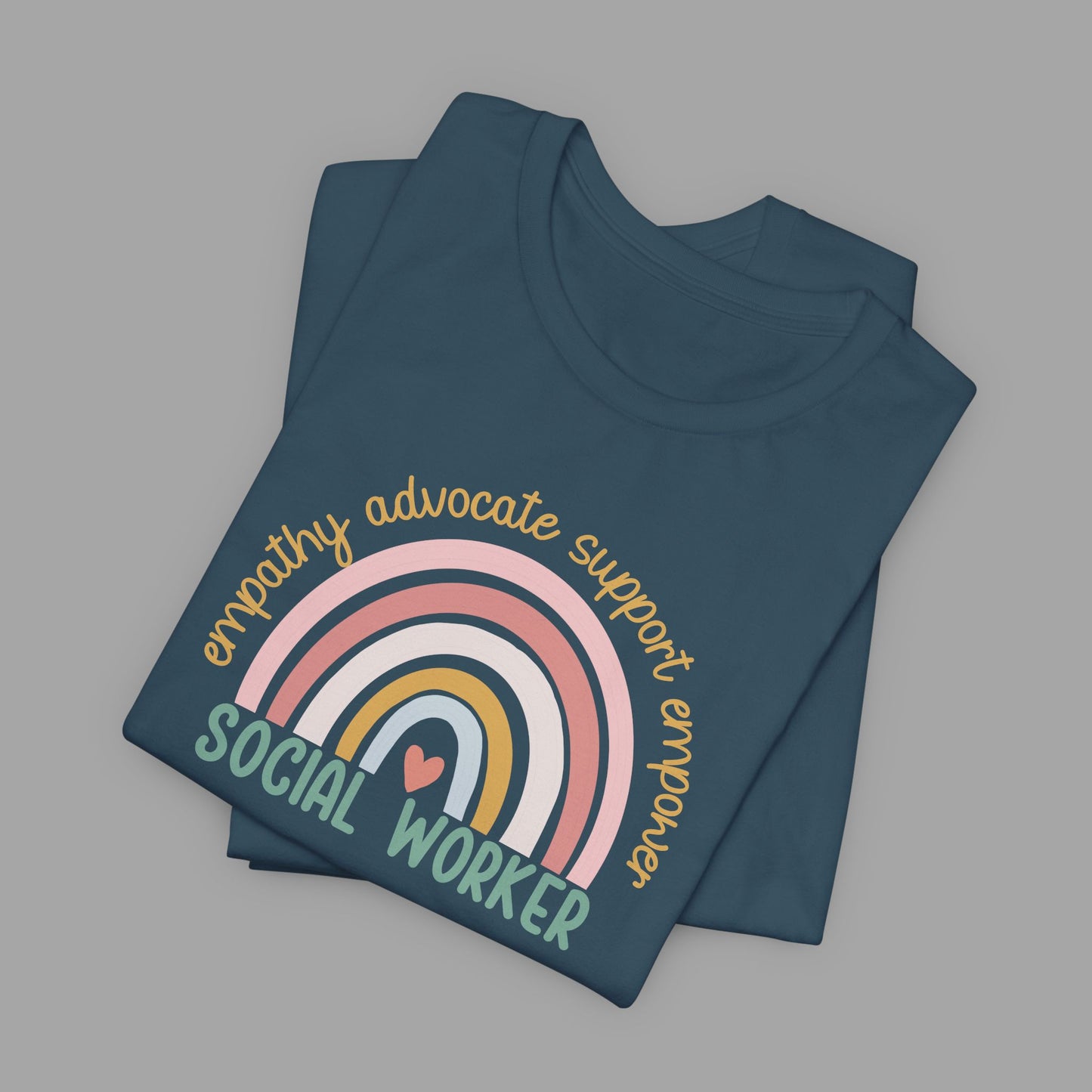 Rainbow Social Worker - Unisex Short Sleeve Tee - Mental Health Wear TN