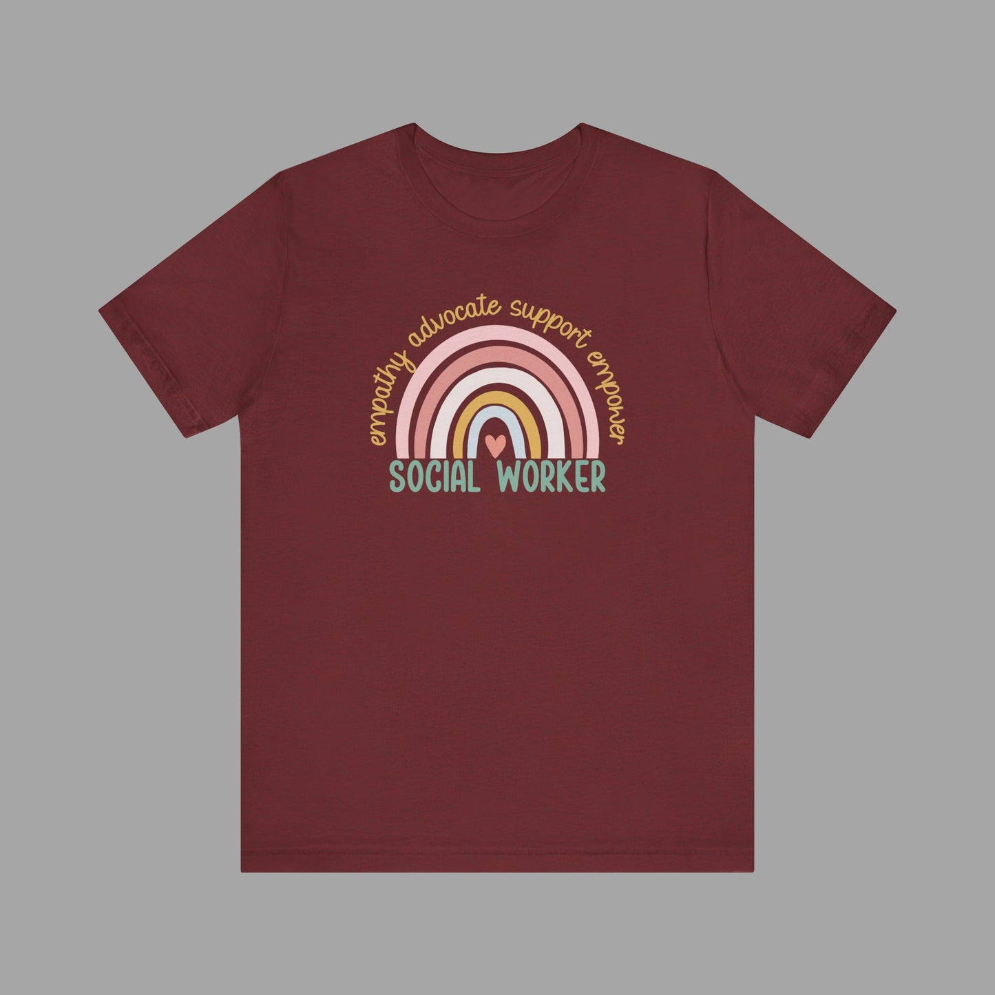 Rainbow Social Worker - Unisex Short Sleeve Tee - Mental Health Wear TN