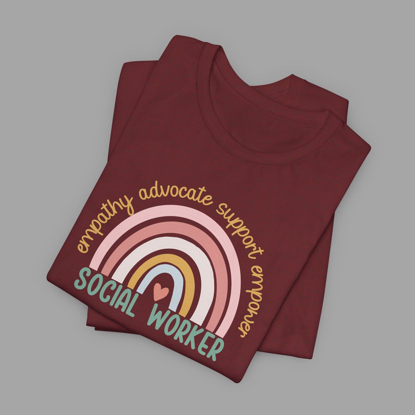 Rainbow Social Worker - Unisex Short Sleeve Tee - Mental Health Wear TN