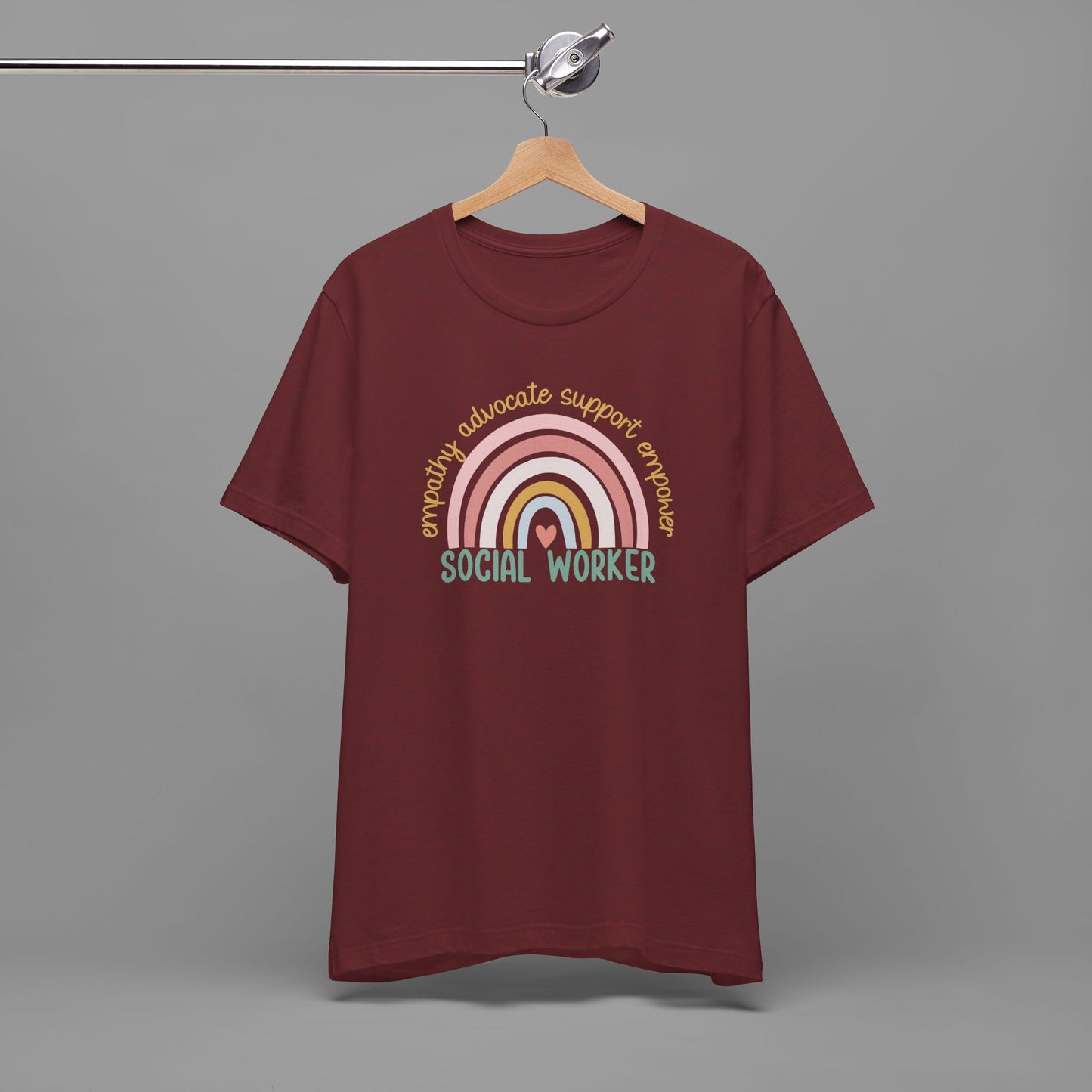 Rainbow Social Worker - Unisex Short Sleeve Tee - Mental Health Wear TN