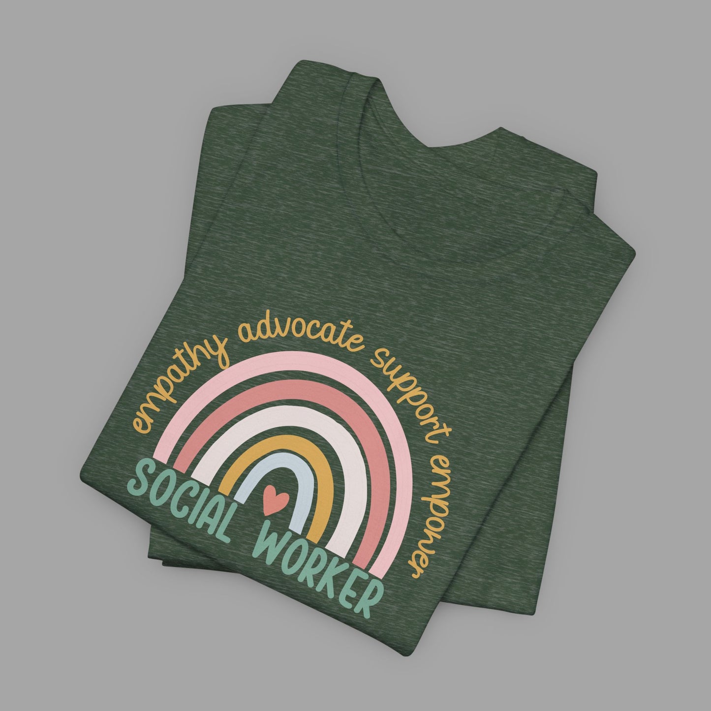 Rainbow Social Worker - Unisex Short Sleeve Tee - Mental Health Wear TN