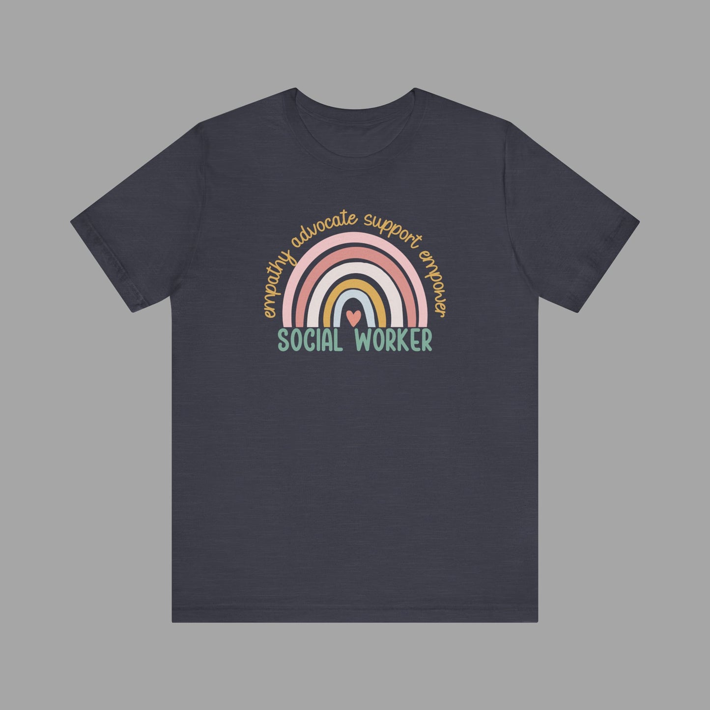 Rainbow Social Worker - Unisex Short Sleeve Tee - Mental Health Wear TN