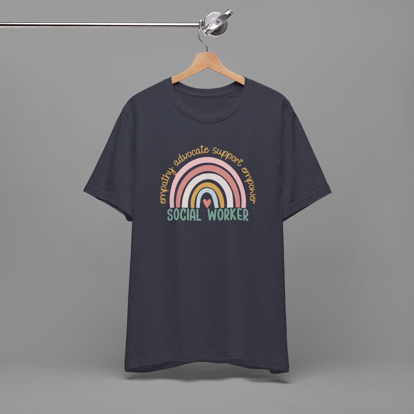 Rainbow Social Worker - Unisex Short Sleeve Tee - Mental Health Wear TN