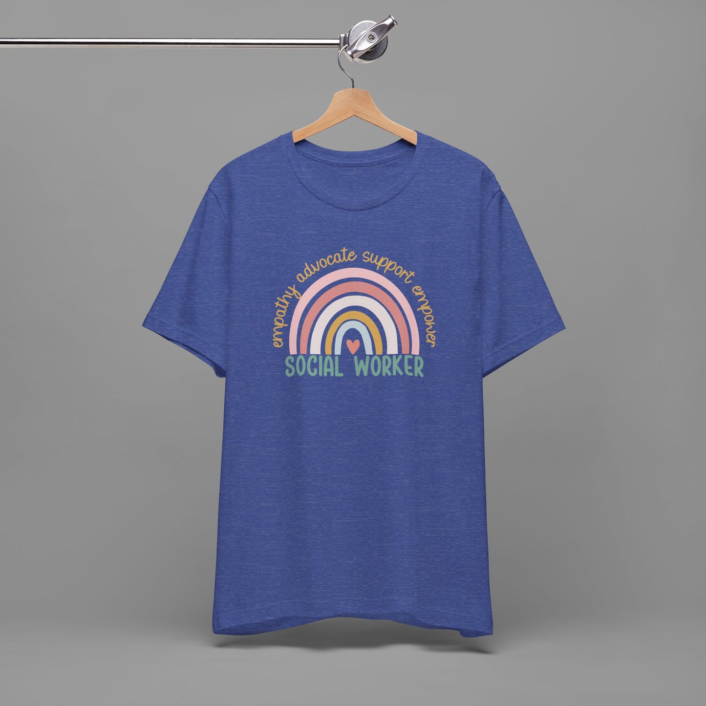 Rainbow Social Worker - Unisex Short Sleeve Tee - Mental Health Wear TN