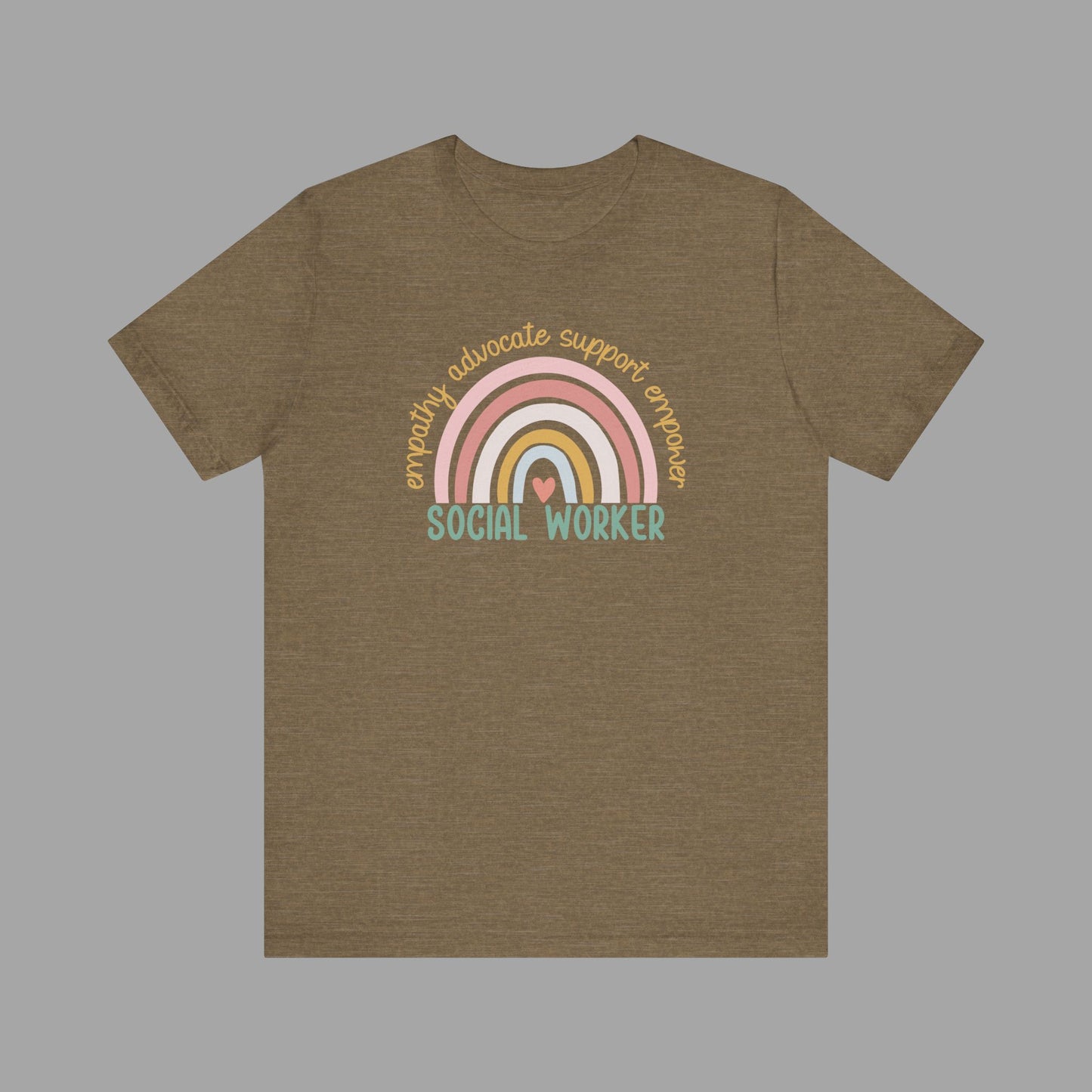 Rainbow Social Worker - Unisex Short Sleeve Tee - Mental Health Wear TN
