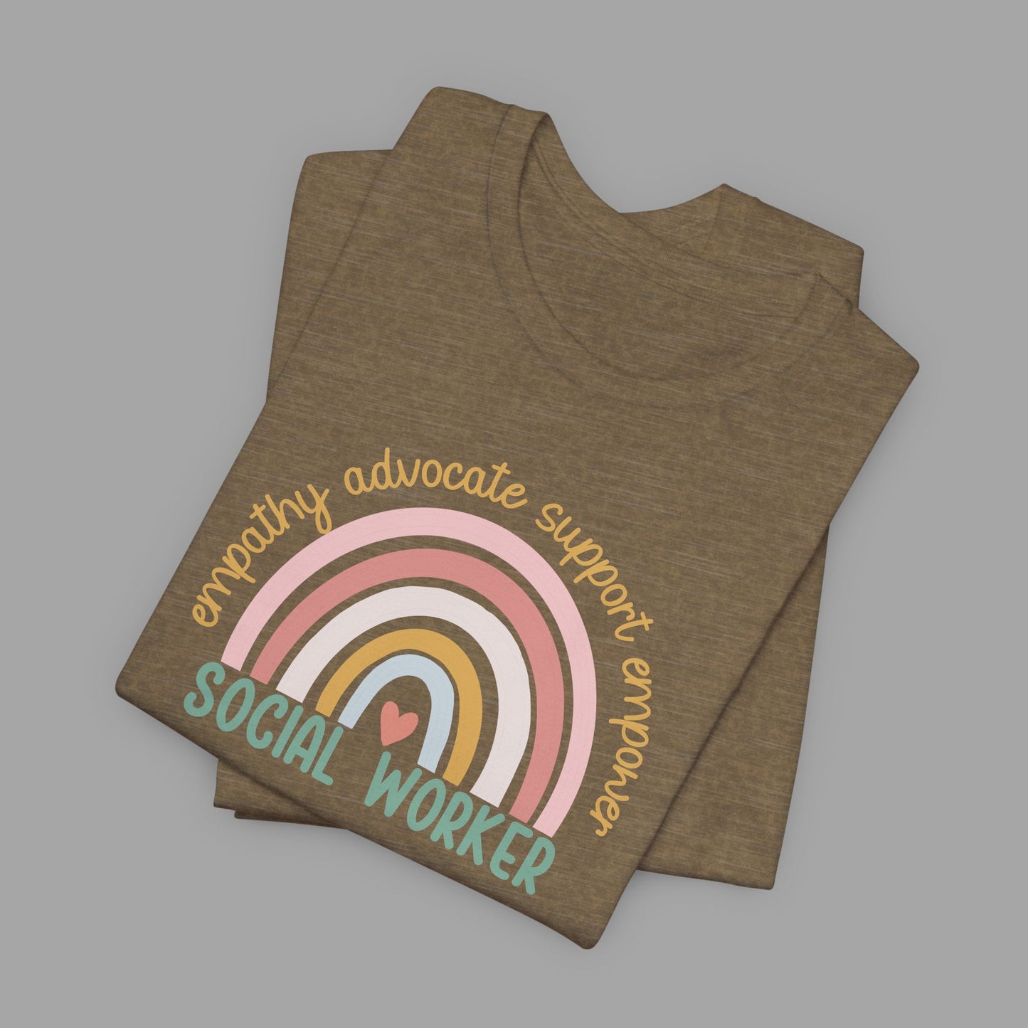 Rainbow Social Worker - Unisex Short Sleeve Tee - Mental Health Wear TN