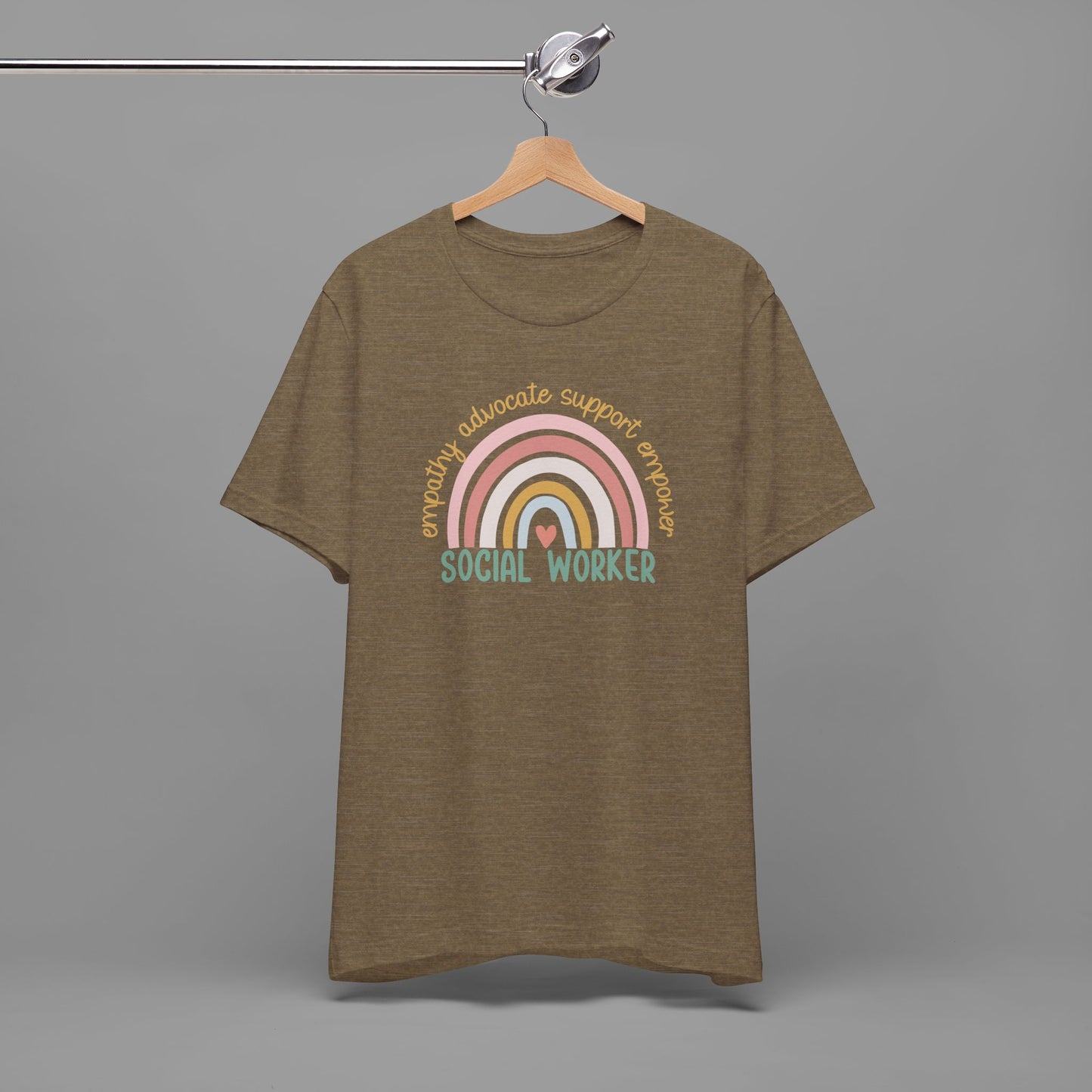 Rainbow Social Worker - Unisex Short Sleeve Tee - Mental Health Wear TN