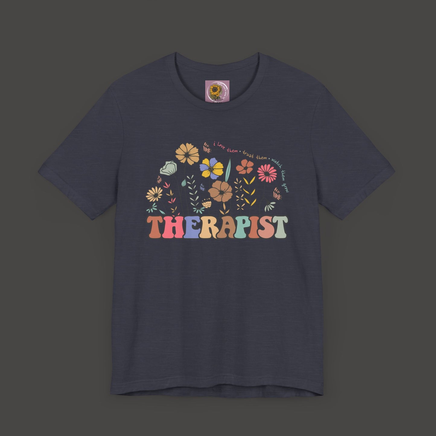 Vintage Therapist Wildflower Tee - Mental Health Wear TN