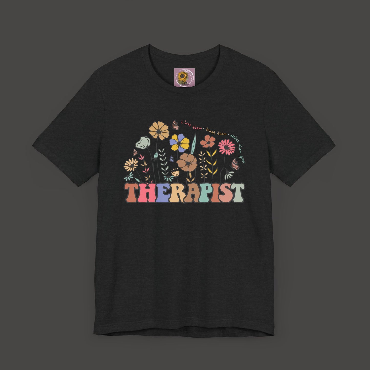 Vintage Therapist Wildflower Tee - Mental Health Wear TN